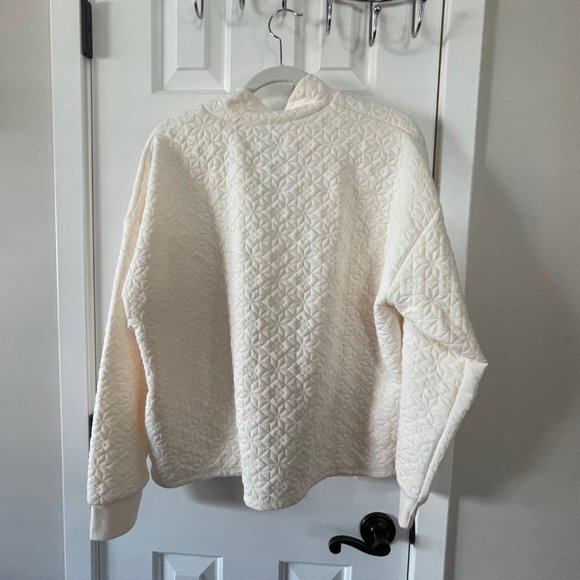 Madewell Quilted Ivory Pullover Sweater N1073 Size XL Extra Large New - Picture 13 of 13